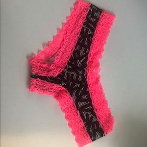 Pink with zebra thong